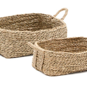 Kave Home Mand 'Milly' Zeegras, Set van 2 stuks