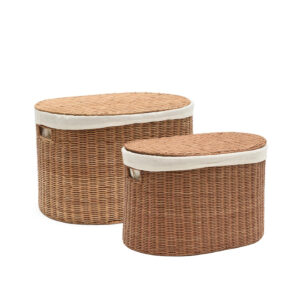 Kave Home Mand 'Indali' Rotan, Set van 2 stuks