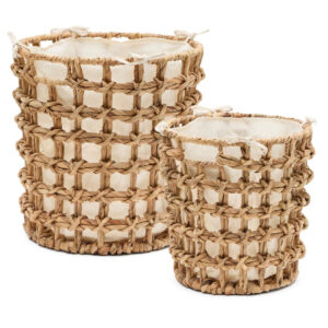 Kave Home Mand 'Dilam' Waterhyacint, Set van 2 stuks