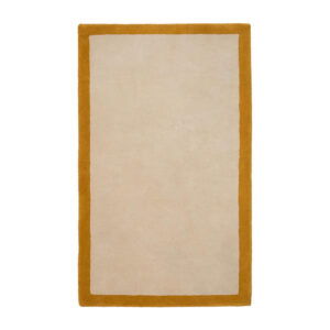 Kave Home Vloerkleed 'Nalim' 90 x 150cm, kleur Mosterdgeel