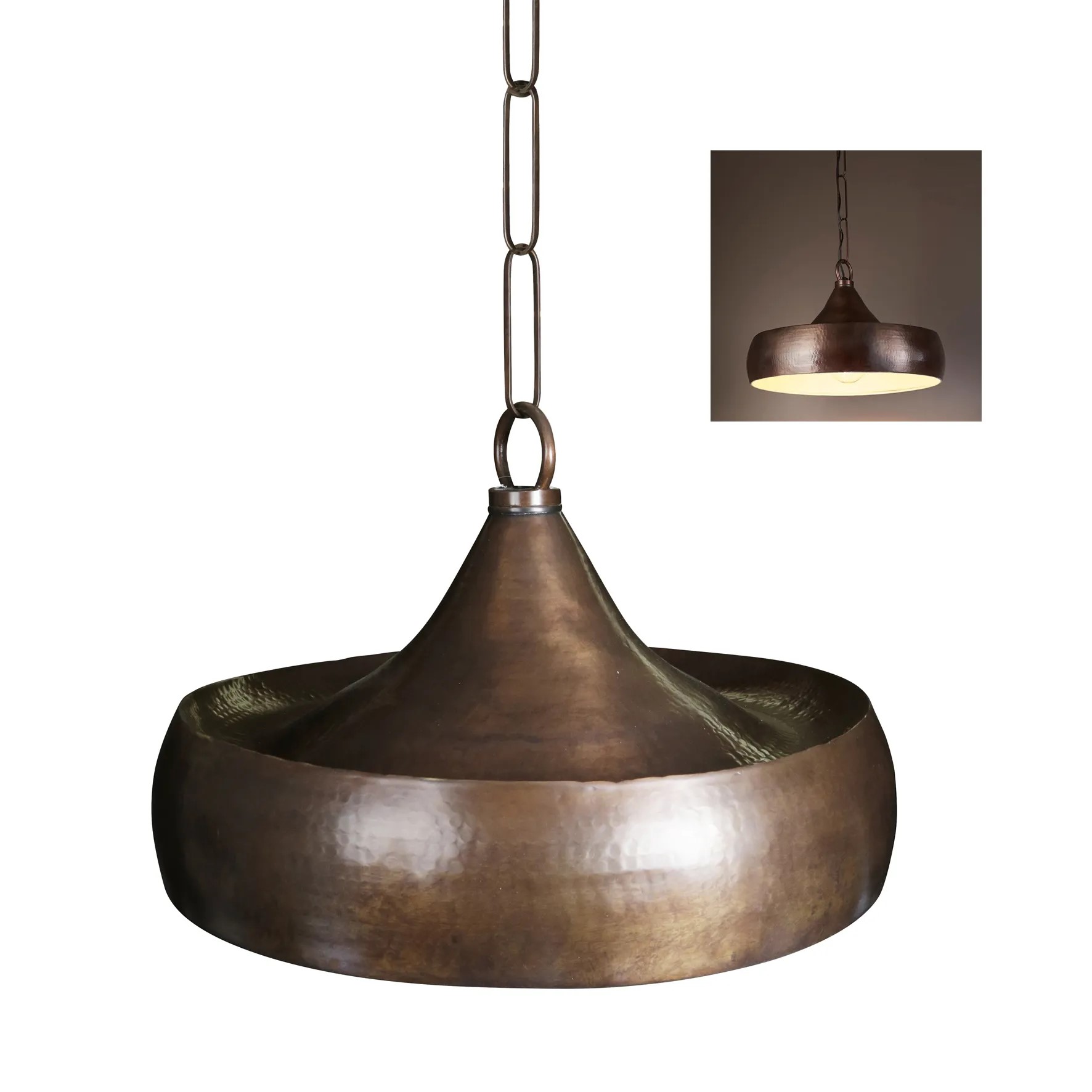 Hanglamp Lafayette Antiek Donker Messing 1 Hanglamp Lafayette Antiek Donker Messing