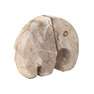 MUST Living Ornament 'Elephant' Versteend hout, 17 x 21cm