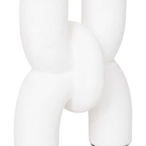 MUST Living Vaas 'Spiral' Terracotta, 38cm, kleur Wit