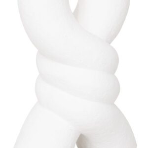 MUST Living Vaas 'Spiral' Terracotta, 38cm, kleur Wit