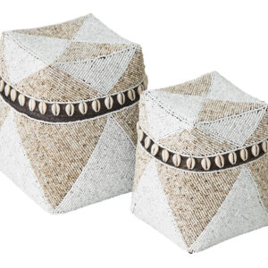 MUST Living Mand 'Ubud' Kralen, Set van 2 stuks