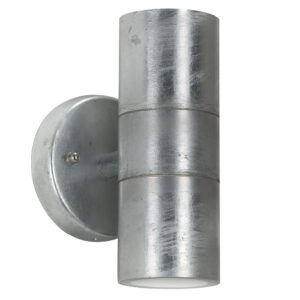 Up en Down Muurlamp Zink met LED