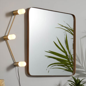 Kave Home Spiegel 'Marco' 60 x 60cm, kleur goud