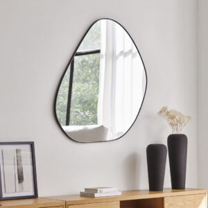 Kave Home Spiegel 'Anera' 108 x 84cm, kleur Zwart