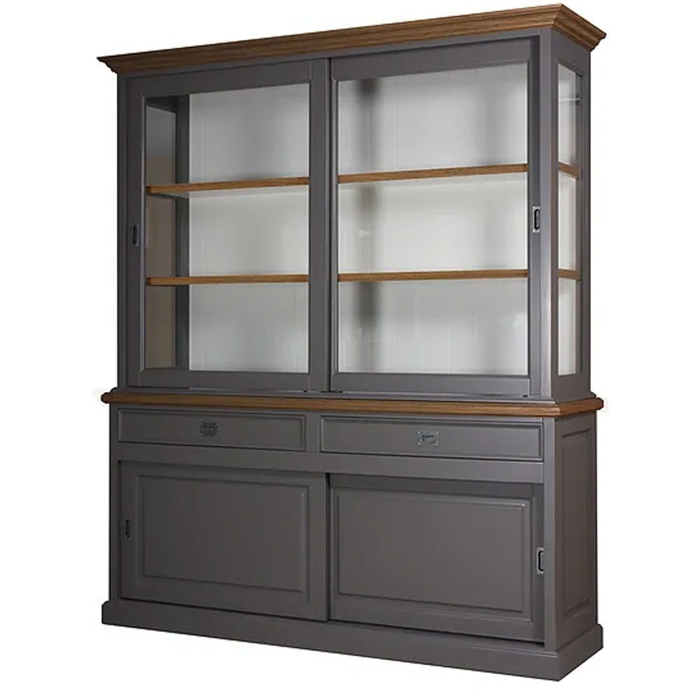 Barneveld Vitrinekast 187cm eiken 1 Barneveld Vitrinekast 187cm eiken