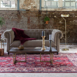 Dutchbone Vloerkleed 'Bid' 200 x 300cm, kleur Old Red