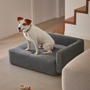 Kave Home Hondenkussen 'Bowie' 80 x 63cm, kleur Donkergrijs