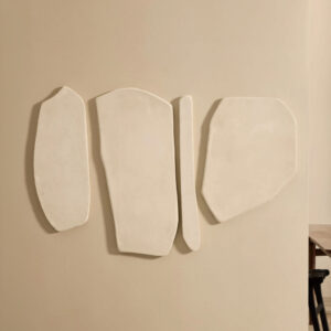 Kave Home Wandpaneel 'Siluna' Papier-maché, Set van 4 stuks