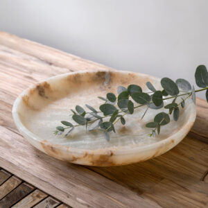 MUST Living Schaal 'Aphrodite' Onyx, kleur Wit