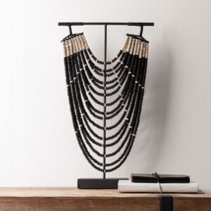 MUST Living Ornament 'Magic Black' Houten kralen, 51cm hoog