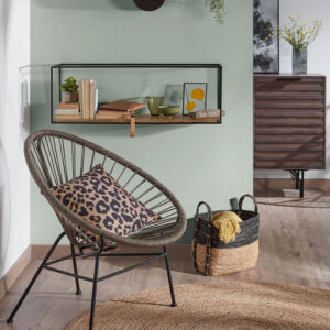 Kave Home Wandrek 'Elisha' 90cm, kleur Zwart