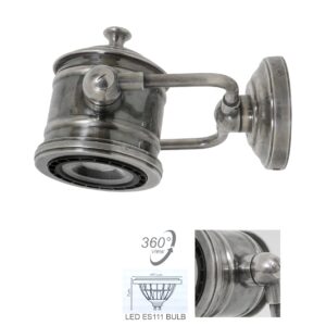 Wandlamp Malibu Antiek Zilver