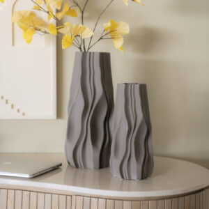 By-Boo Vaas 'Nove' 3D geprint Keramiek, 40cm