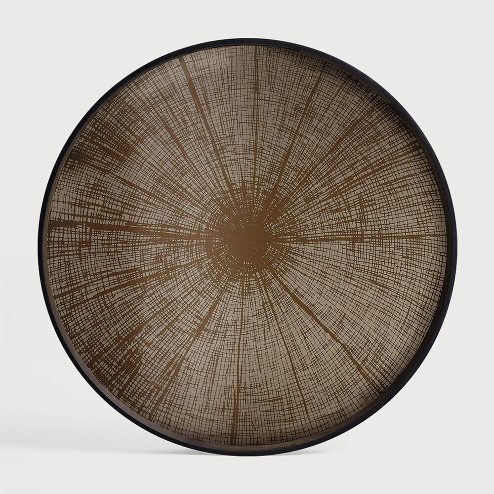 Ethnicraft Rond Dienblad 'Slice' 61cm, kleur Brons 1 Ethnicraft Rond Dienblad 'Slice' 61cm, kleur Brons