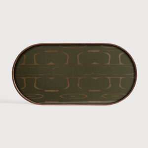 Ethnicraft Ovaal Dienblad 'Second Nature' 71 x 36cm, kleur Moss