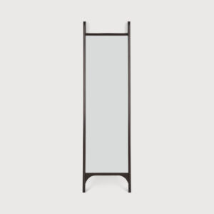 Ethnicraft Staande Spiegel 'PI' Mahoniehout, 190 x 55cm, kleur Donkerbruin