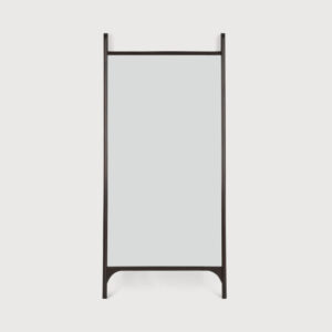 Ethnicraft Staande Spiegel 'PI' Mahoniehout, 200 x 80cm, kleur Donkerbruin