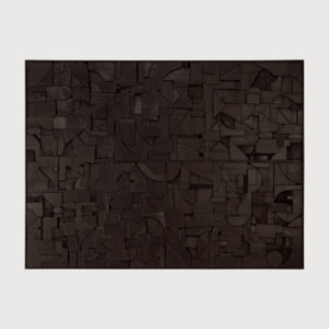Ethnicraft Wandpaneel 'Bricks' Teakhout, 90 x 120cm, kleur Zwart