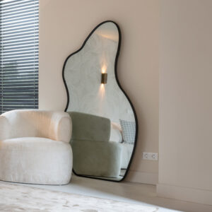 Richmond Organische Spiegel 'Aldon' 181 x 91cm, kleur Zwart