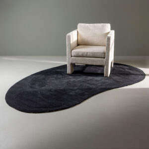 Nohr Organisch Vloerkleed 'Selicia' Wol, 175 x 290cm, kleur Zwart