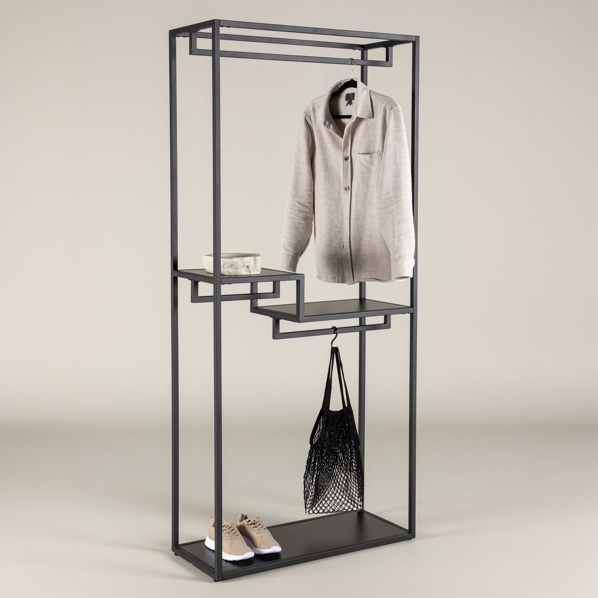 Nohr Kledingrek 'Keonte' 188 x 85cm, kleur Zwart 1 Nohr Kledingrek 'Keonte' 188 x 85cm, kleur Zwart