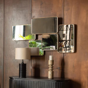 Dutchbone Spiegel 'Cordelia' Rubberhout, 70 x 120cm