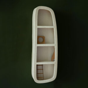 Dutchbone Wandplank 'Veda' Gerecycled marmer, 120 x 38cm