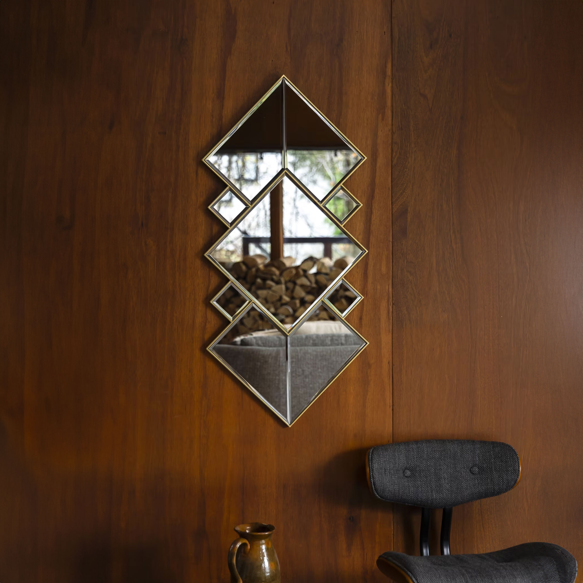 Dutchbone Spiegel 'Miyu' 107 x 51cm 1 Dutchbone Spiegel 'Miyu' 107 x 51cm