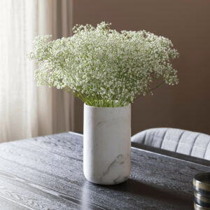 Zuiver Vaas 'Fajen' Marmer, 25cm hoog, kleur Wit