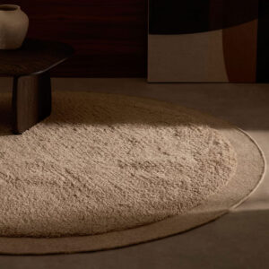 Kave Home Rond Vloerkleed 'Marely' 200cm, kleur Off White